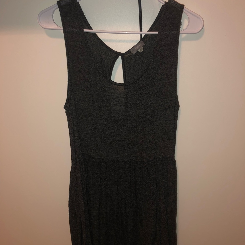 Grey midi flowy dress